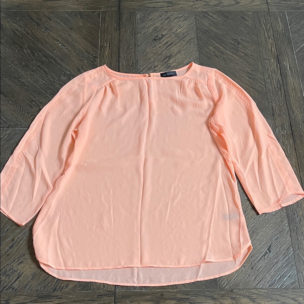 The Limited Peach Blouse Small